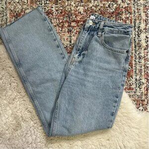 ZARA High Rise Straight Leg Jeans